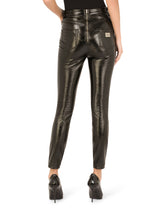 Coated cotton jeans with laces and eyelets - | Dolce & Gabbana