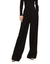 Cady fabric high-waisted flared pants - | Dolce & Gabbana