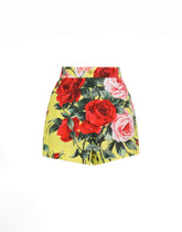 Bouquet-print poplin shorts - | Dolce & Gabbana