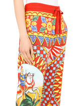 Carretto-print jersey jogging pants - | Dolce & Gabbana