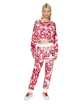 Majolica-print jersey jogging pants - | Dolce & Gabbana