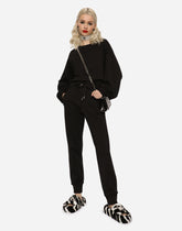 Jersey jogging pants with embossed logo - | Dolce & Gabbana