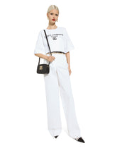 Flared cotton gabardine pants - | Dolce & Gabbana
