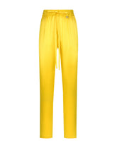 Silk crepe pants with elasticated waistband - | Dolce & Gabbana