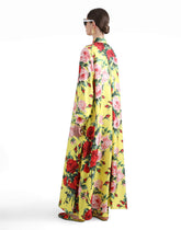 Silk twill pants with bouquet print - | Dolce & Gabbana