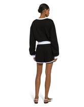 Jersey shorts with DG logo embroidery - | Dolce & Gabbana