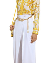 Flared cotton poplin pants - | Dolce & Gabbana