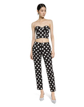Cotton pants with polka-dot print - | Dolce & Gabbana