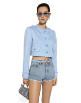 Cotton denim shorts - | Dolce & Gabbana