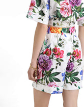 Floral-print cotton shorts - | Dolce & Gabbana