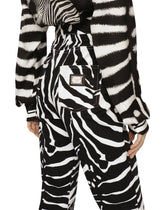Zebra-print drill pants - | Dolce & Gabbana