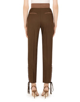 Twill pants with lacing - | Dolce & Gabbana
