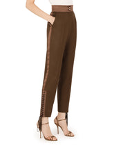 Twill pants with lacing - | Dolce & Gabbana