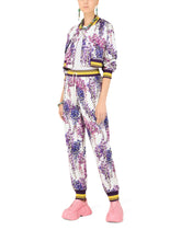 Jersey jogging pants with wisteria print - | Dolce & Gabbana