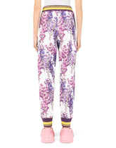 Jersey jogging pants with wisteria print - | Dolce & Gabbana