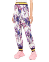 Jersey jogging pants with wisteria print - | Dolce & Gabbana