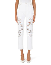 Jeans with openwork embroidery - | Dolce & Gabbana