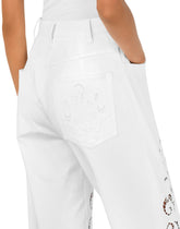 Jeans with openwork embroidery - | Dolce & Gabbana