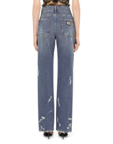 Flared jeans with French wire embellishment - | Dolce & Gabbana