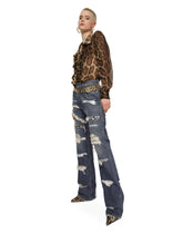 Loose-fit jeans with ripped details - | Dolce & Gabbana