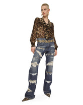 Loose-fit jeans with ripped details - | Dolce & Gabbana