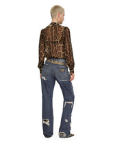 Loose-fit jeans with ripped details - | Dolce & Gabbana