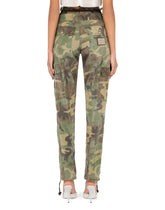 Cotton cargo pants with camouflage print - | Dolce & Gabbana