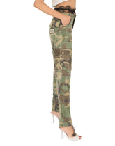 Cotton cargo pants with camouflage print - | Dolce & Gabbana