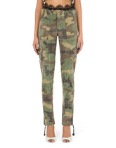 Cotton cargo pants with camouflage print - | Dolce & Gabbana