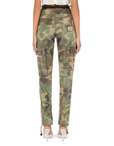 Cotton cargo pants with camouflage print - | Dolce & Gabbana