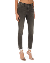 Cotton jeans with raw-cut waistband - | Dolce & Gabbana
