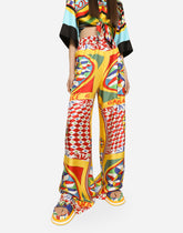 Carretto-print twill pajama pants - | Dolce & Gabbana