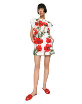 Poppy-print poplin shorts - | Dolce & Gabbana