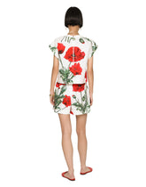 Poppy-print poplin shorts - | Dolce & Gabbana