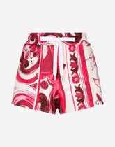 Majolica-print jersey shorts - | Dolce & Gabbana