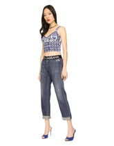 Jeans with branded elastic - | Dolce & Gabbana