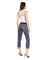 Jeans with branded elastic - | Dolce & Gabbana