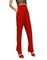Woolen pants with slits - | Dolce & Gabbana
