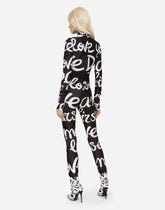 Jersey leggings with DG Love Yourself print - | Dolce & Gabbana