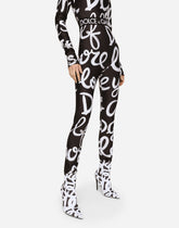 Jersey leggings with DG Love Yourself print - | Dolce & Gabbana