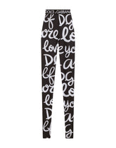 Jersey leggings with DG Love Yourself print - | Dolce & Gabbana