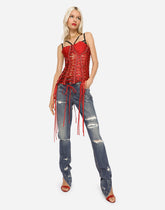 Girly jeans with ripped details - | Dolce & Gabbana