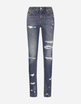 Girly jeans with ripped details - | Dolce & Gabbana
