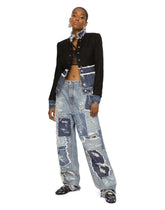 Patchwork denim jeans with ripped details - | Dolce & Gabbana