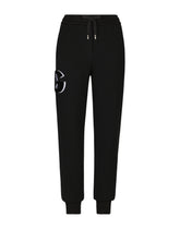 Jogging pants with DG logo patch - | Dolce & Gabbana