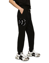 Jogging pants with DG logo patch - | Dolce & Gabbana