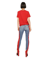 Denim jeans with lace details - | Dolce & Gabbana