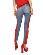 Denim jeans with lace details - | Dolce & Gabbana