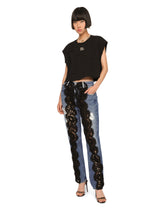 Denim and lace boyfriend jeans - | Dolce & Gabbana