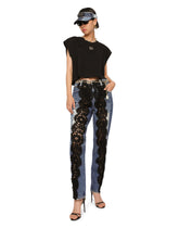 Denim and lace boyfriend jeans - | Dolce & Gabbana
